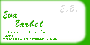 eva barbel business card